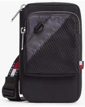 Tommy Hilfiger Lanyard Textile Wallet - Black