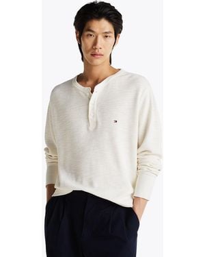 Tommy Hilfiger Long Sleeve Henley T-shirt - White