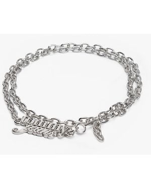 Tommy Hilfiger Logo Plaque Chain Belt - Metallic