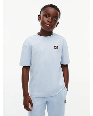 Tommy Hilfiger Heritage Flag Logo Relaxed Jersey T-Shirt - White