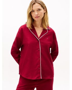 Tommy Hilfiger Camicia Del Pigiama Essential - Rosso