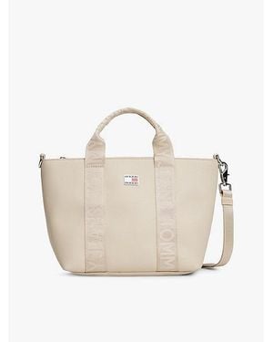Tommy Hilfiger Essential Shopper Met Repeat Logo - Wit