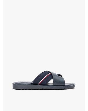 Tommy Hilfiger Rutschhemmende Sandale Aus Leder - Blau