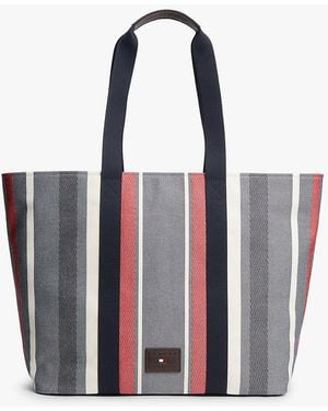Tommy Hilfiger Logo Patch Jacquard Tote Bag - White