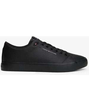 Tommy Hilfiger Lace-up Trainers With Leather - Black
