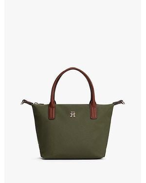 Tommy Hilfiger Tote-Bag Mit Crossbody-Riemen Aus Gurtband - Grün