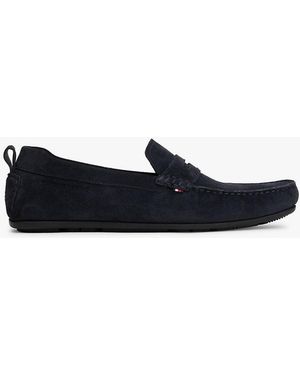 Tommy Hilfiger Suede Cleat Driver Shoes - Blue