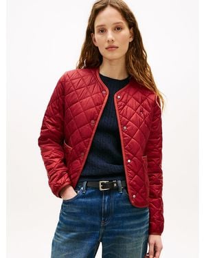 Tommy Hilfiger Lightweight Water Repellent Quilted Padded Jacket - Red