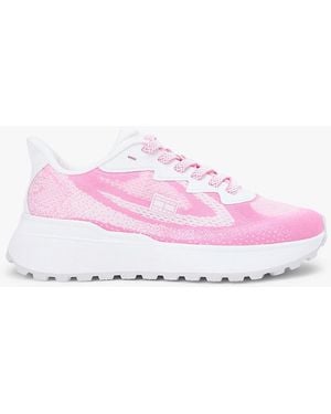 Tommy Hilfiger Mesh Jacquard Knit Cleat Trainers - Pink