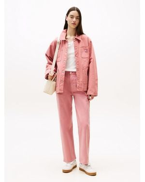 Tommy Hilfiger Layla High Rise Slim Straight Leg Jeans - Pink