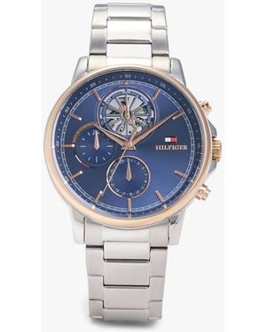 Tommy Hilfiger Blue Dial Two-tone Chronograph Watch