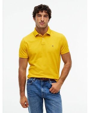 Tommy Hilfiger 1985 Regular Fit Pique Polo Shirt - Yellow