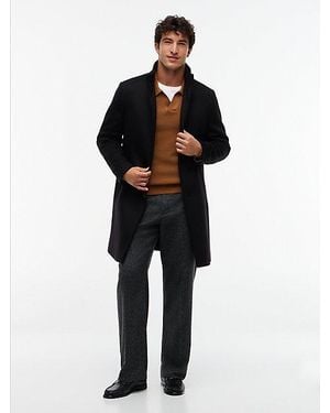 Tommy Hilfiger New York Label Wool Blend Coat - Black
