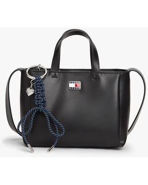 Tommy Hilfiger Cabas Bandoulière À Breloques - Noir