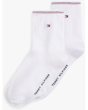 Tommy Hilfiger 2-Pack Shiny Short Socks - White