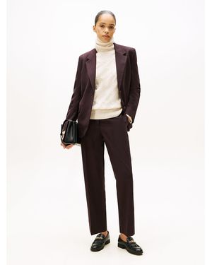 Tommy Hilfiger Pantalon Slim Droit Timeless Longueur Cheville - Noir