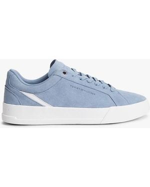 Tommy Hilfiger Suede Court Trainers - Blue