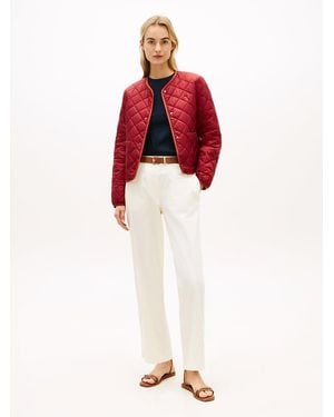 Tommy Hilfiger Washed Slim Straight Leg Chinos - Red