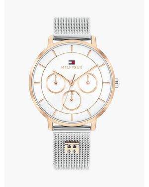 Tommy Hilfiger Reloj Bicolor Con Monograma Th - Metálico