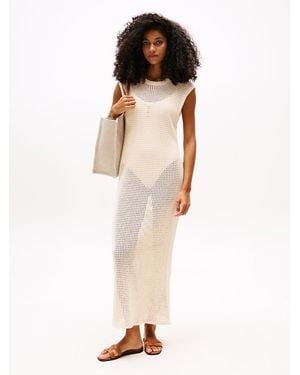 Tommy Hilfiger Crochet Cover Up Dress - White