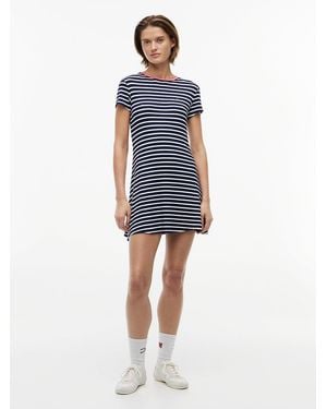 Tommy Hilfiger Jersey Fit And Flare Mini Dress - Blue