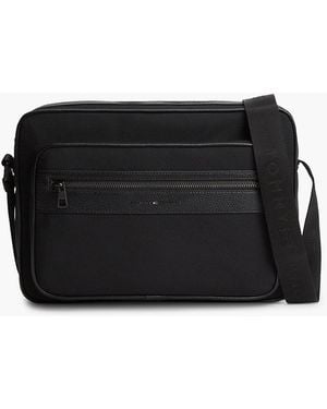 Tommy Hilfiger Textile Crossbody Messenger Bag - Black
