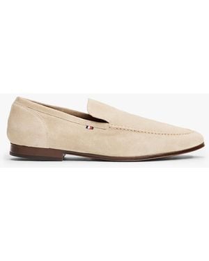 Tommy Hilfiger Suede Flexible Loafers - Natural