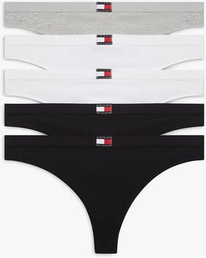 Tommy Hilfiger 5-Pack Heritage Logo Thongs - White