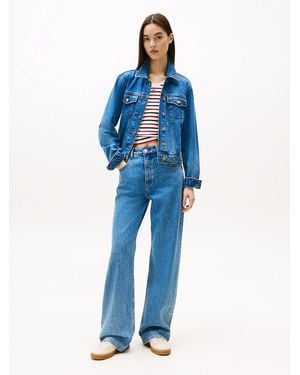 Tommy Hilfiger Mia Mid Rise Relaxed Straight Jeans - Blue