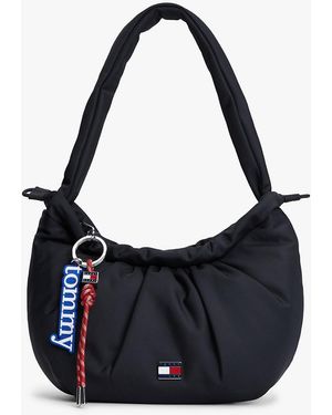 Tommy Hilfiger Multi Charm Drawstring Shoulder Bag - Blue