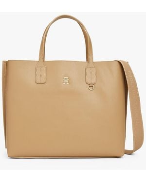 Tommy Hilfiger Th Monogram Coin Purse Satchel - Natural