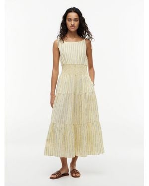Tommy Hilfiger Self-Tie Strap Smock Midi Dress - Natural