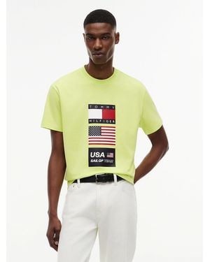 Tommy Hilfiger Tommy X U.s. Sail Gp Team Logo T-shirt - Green