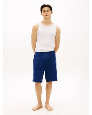 Tommy Hilfiger Essential Logo Terry Lounge Shorts - Blue