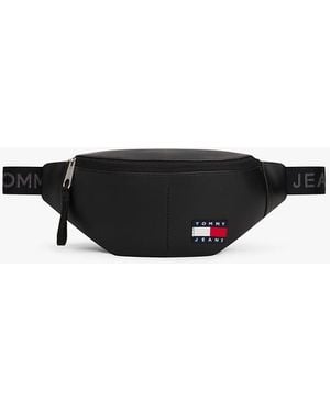 Tommy Hilfiger Essential Repeat Logo Strap Bum Bag - Black