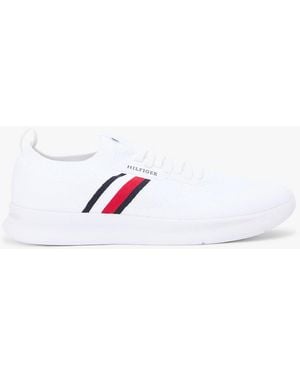 Tommy Hilfiger Hilfiger Monotype Lightweight Knit Trainers - White