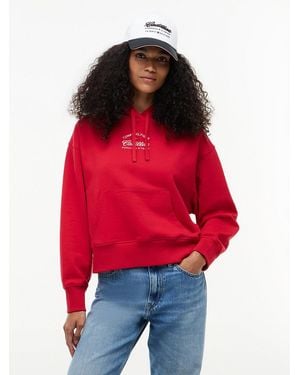 Tommy Hilfiger Th X Cadillac Formula 1 Team Logo Hoody - Red