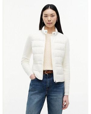 Tommy Hilfiger Slim-Fit Lichtgewicht Donsjack Met Gemengde Texturen - Wit