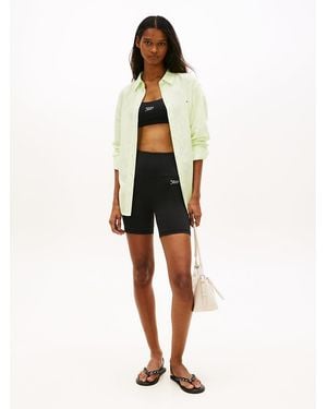 Tommy Hilfiger Athleisure Interlock Knit Cycle Shorts - White