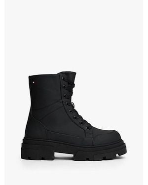 Tommy Hilfiger Waterafstotende Halfhoge Veterboot - Zwart