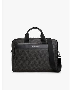 Tommy Hilfiger Maletín Para Portátil Con Mezcla De Texturas - Negro