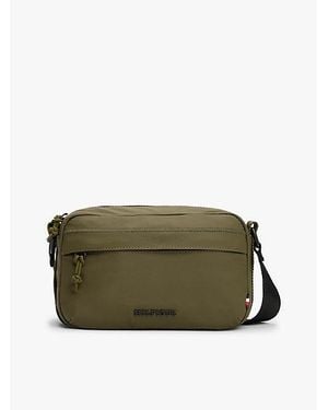 Tommy Hilfiger Reportertas Met Getextureerd Logo - Groen