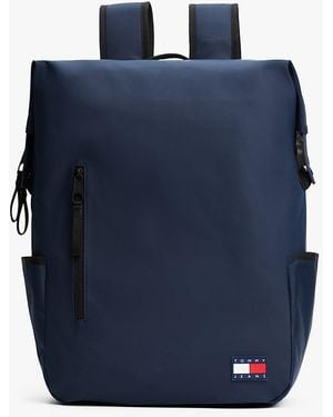 Tommy Hilfiger Sac À Dos À Logo En Caoutchouc - Bleu