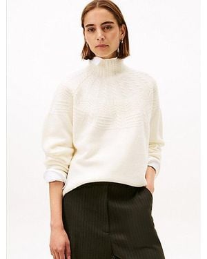 Tommy Hilfiger Jersey Amplio De Punto - Blanco