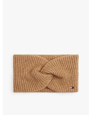 Tommy Hilfiger Cinta Para El Pelo Fruncida Con Logo - Neutro