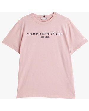 Tommy Hilfiger Curve Crew Neck T-shirt - Pink