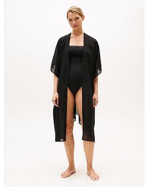 Tommy Hilfiger Kaftán De Playa - Negro