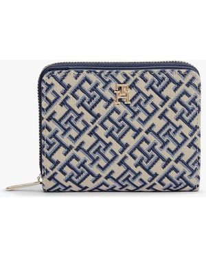 Tommy Hilfiger Hilfiger Icon Th Monogram Jacquard Wallet - White