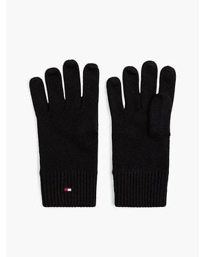 Tommy Hilfiger Hilfiger Flag Embroidery Gloves With Cashmere - Black