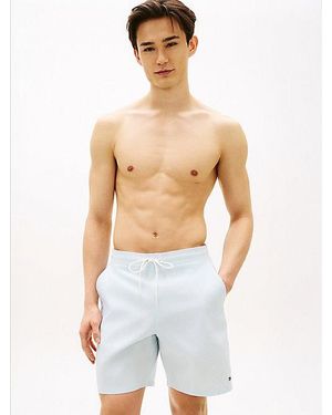 Tommy Hilfiger Essential Lange Zwemshort Met Ithaca-Streep - Wit